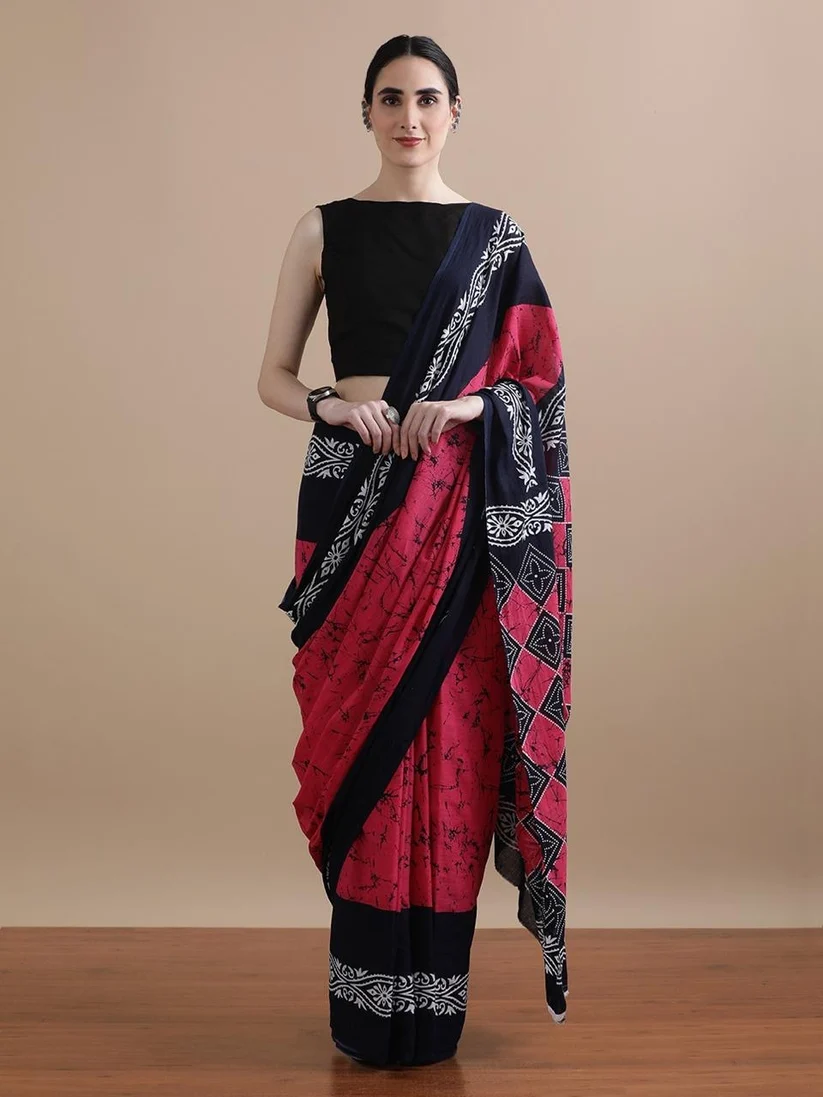 Pattu Print Sarees - Festive, detail view